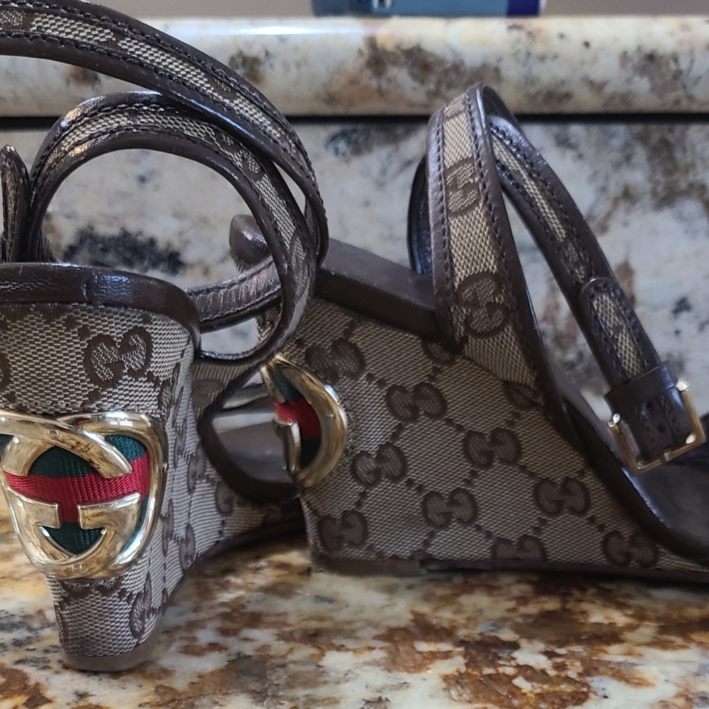 Vintage Ankle Strap Gucci Sandals